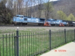 NS 8404 & NS 6707 passing the MOW Crews at about 15 mph heading WB